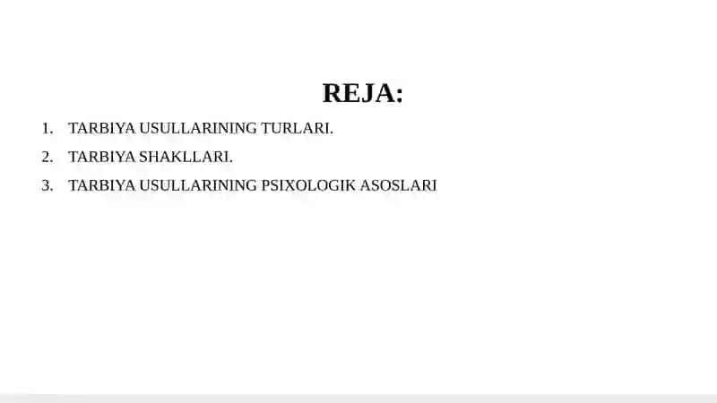 TARBIYA USULLARI VA SHAKLLARI 2
