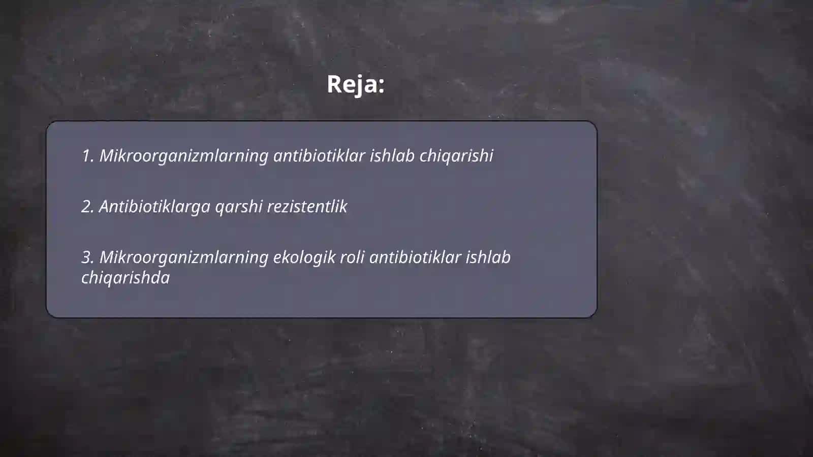 Mikroorganizmlarning antibiotik xususiyati 2