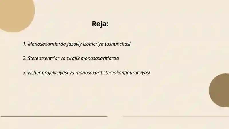 Monosaxaritlarning fazoviy izomerlari 2