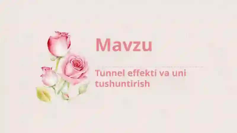Tunneling effekti 2