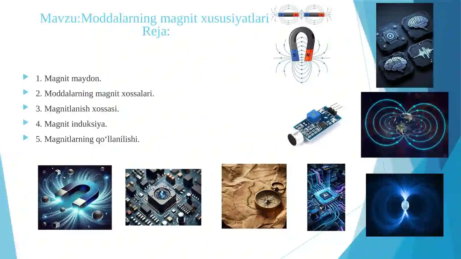 Moddalarning magnit xususiyatlari 2