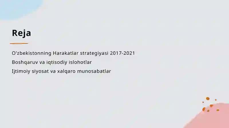 O'zbekistonning Harakatlar strategiyasi 2017-2021 2