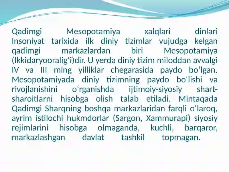Qadimgi Mesopotamiya 2