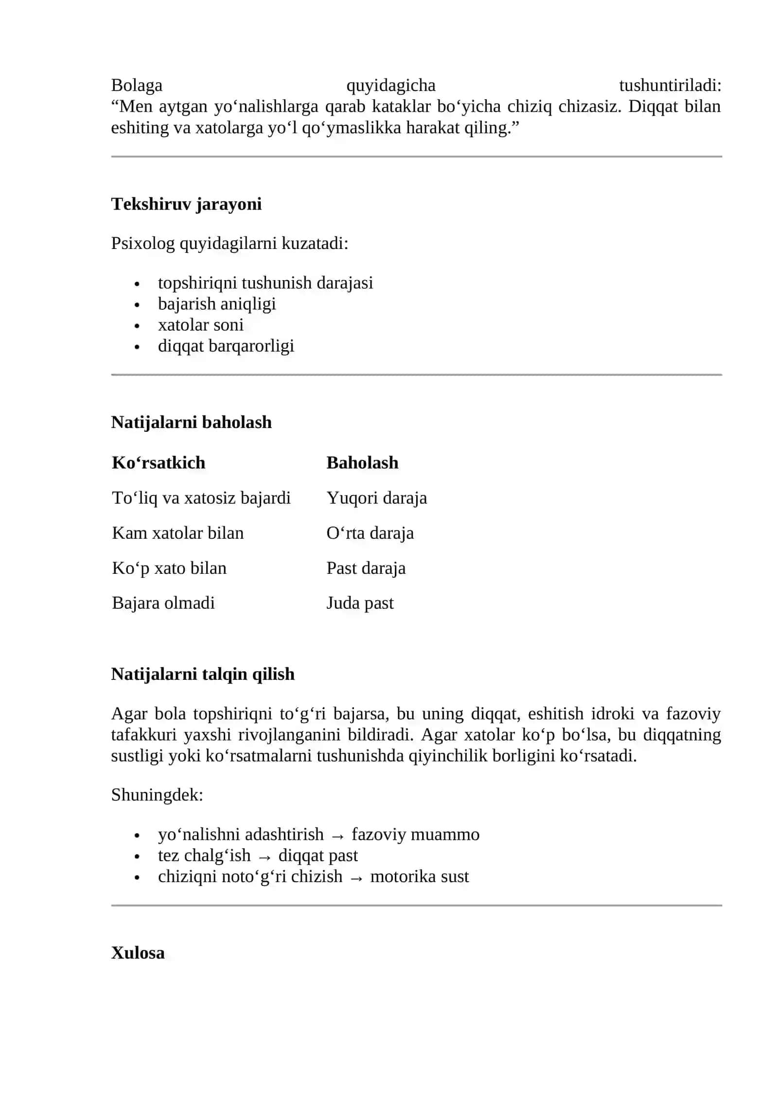 GRAFIK DIKTANT METODIKASI (D.B. Elkonin) 2