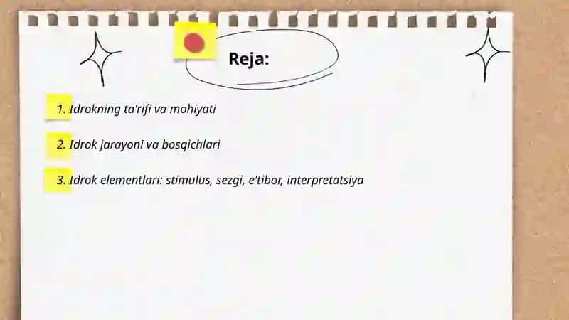 Idrok haqida tushuncha 2