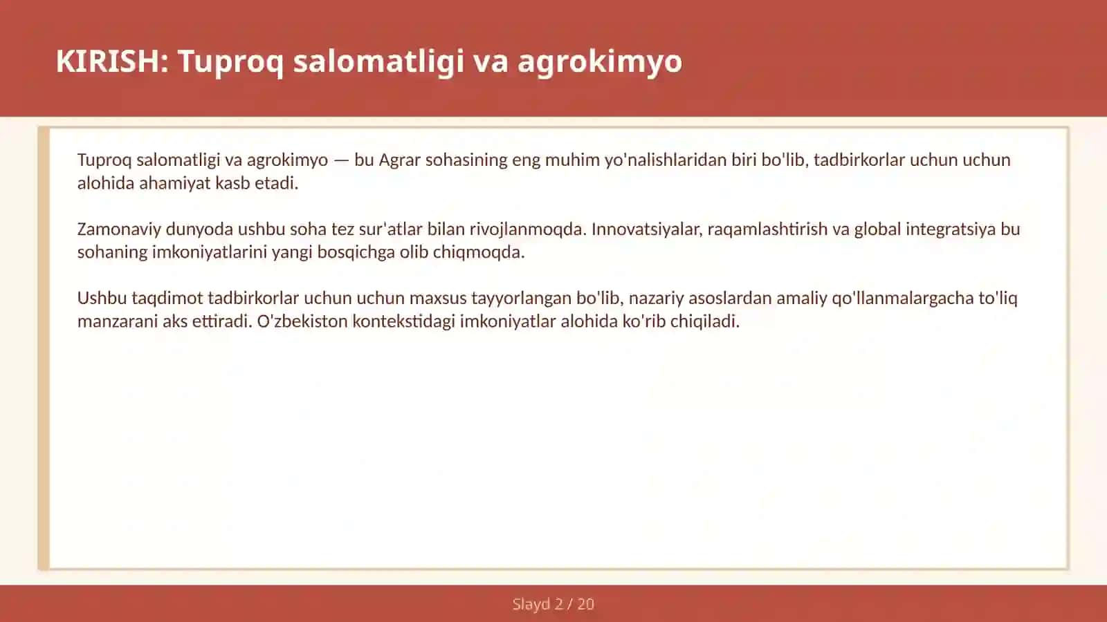 TUPROQ SALOMATLIGI VA AGROKIMYO 2