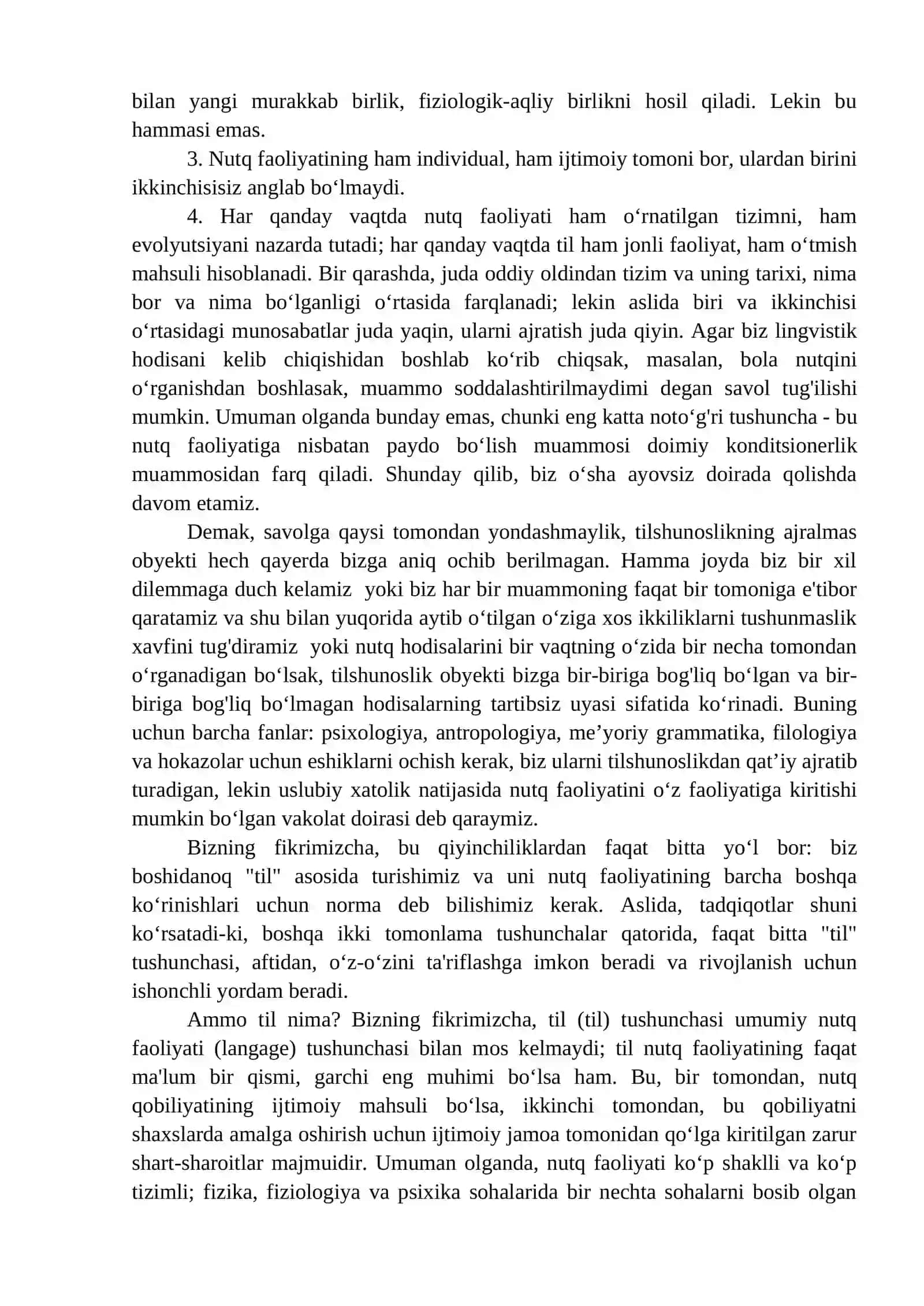 Umumiy lingvistika kursi kitobidan 2