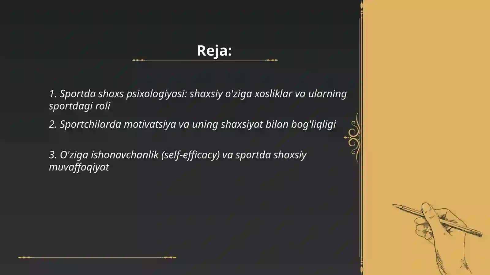 Sportda shaxs psixologiyasi 2