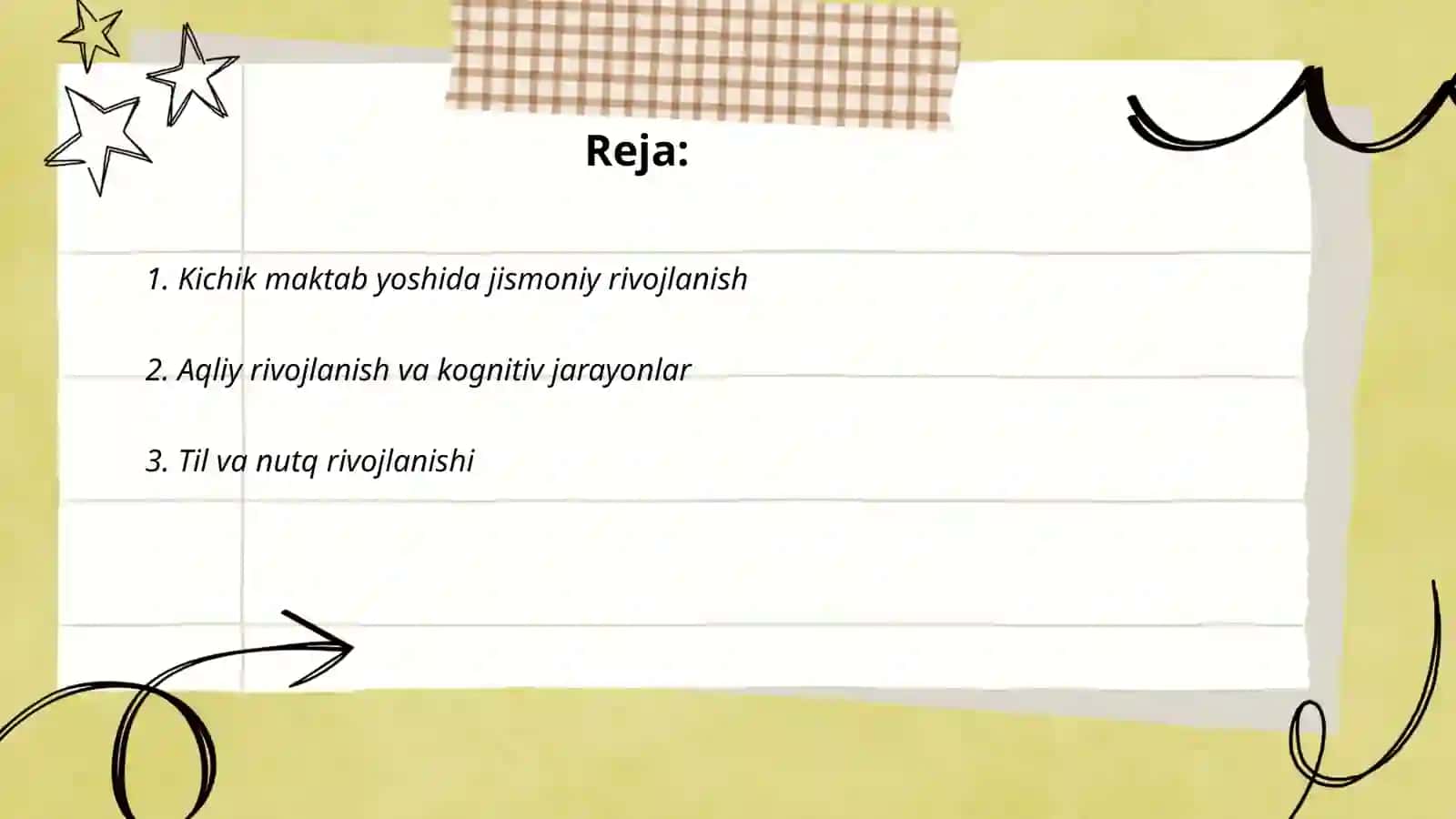 Kichik maktab yosh davri 2