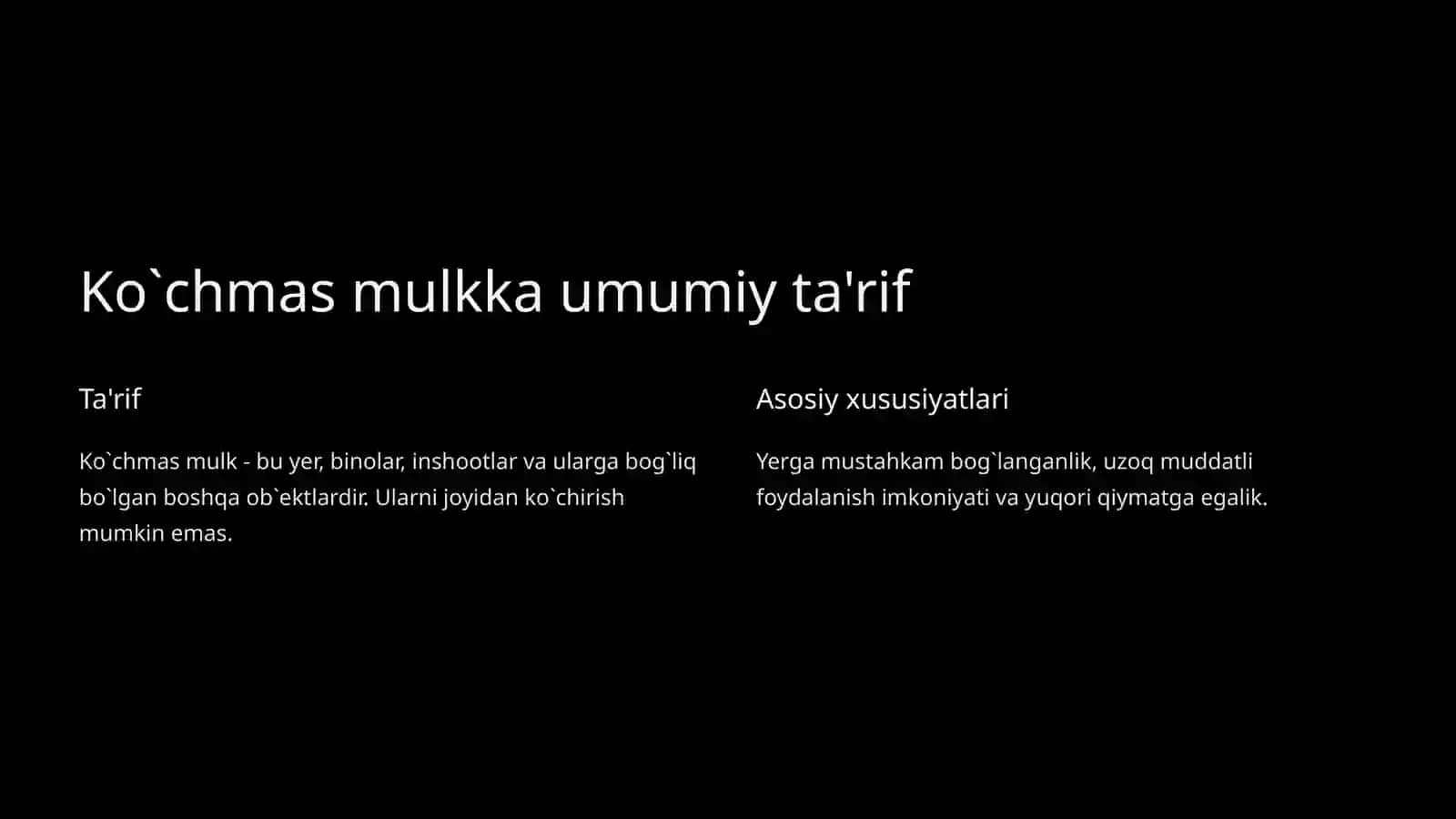 Ko`chmas mulkning mohiyati 2