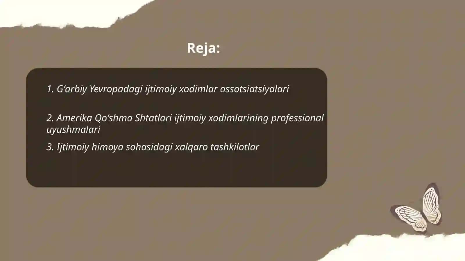 Gʻarbdagi ijtimoiy xodimlarning professional tashkilotlari 2