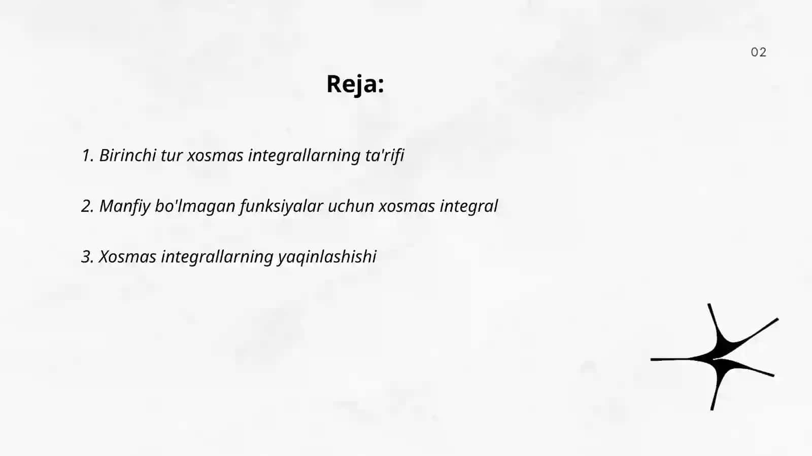 Birinchi tur xosmas integrallar 2