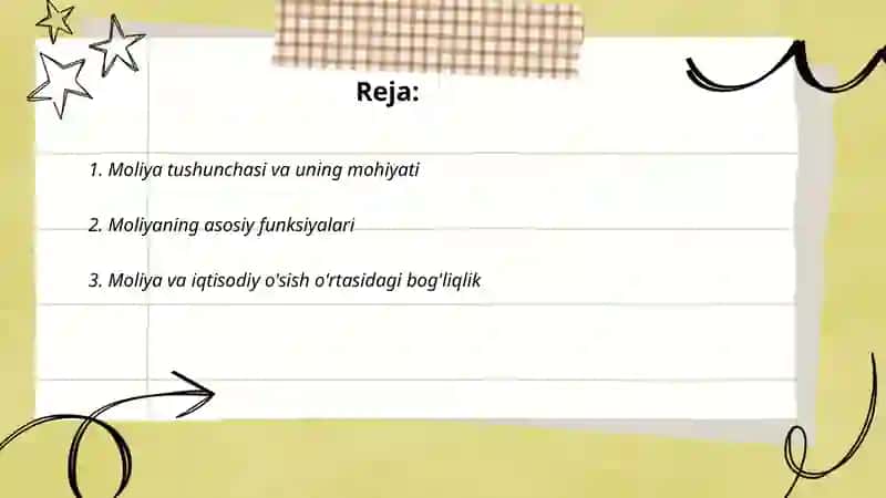 Moliya tushunchasi 2