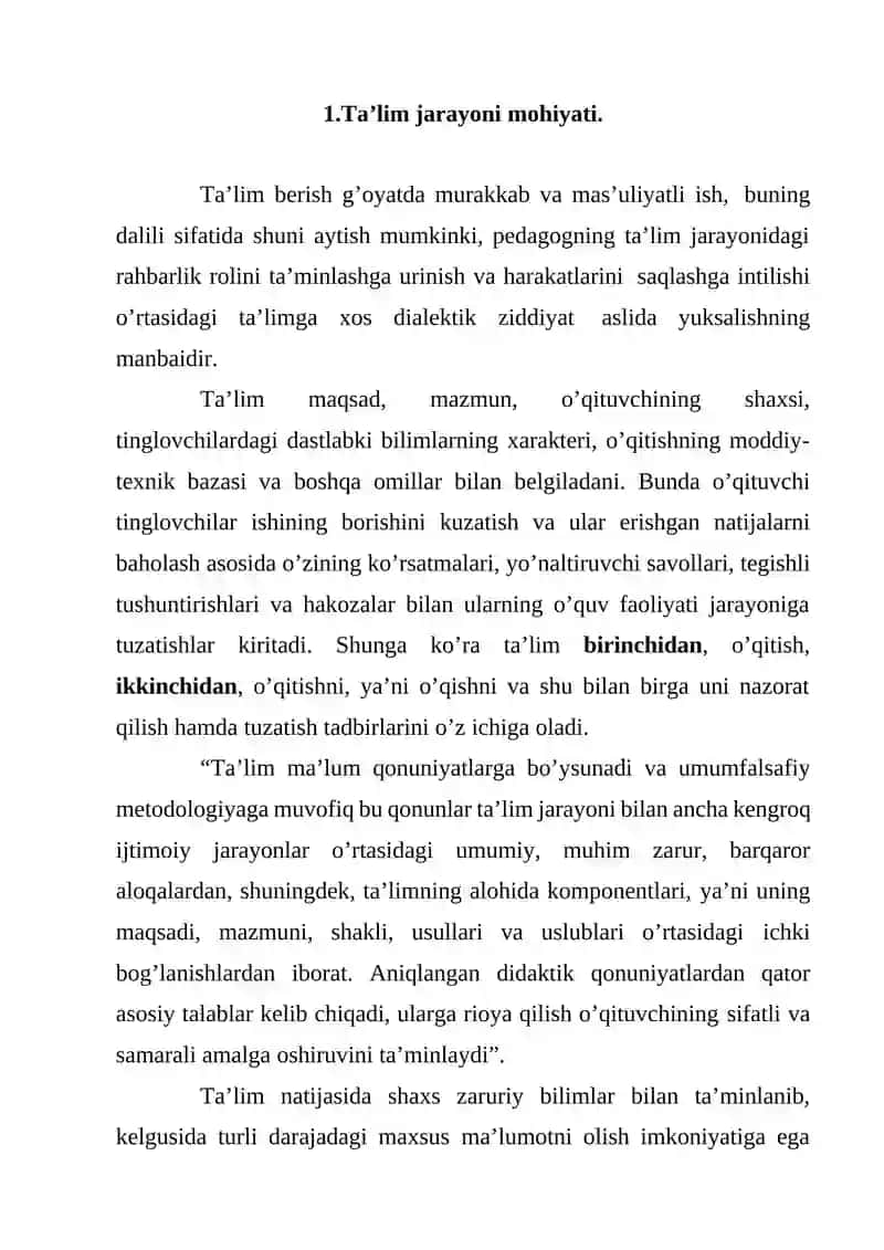 Ta'lim qonuniyatlari va tamoyillari 2