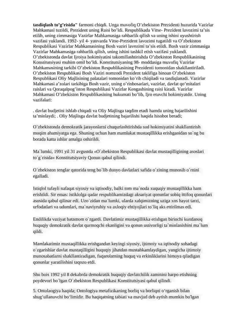 O'ZBEKISTON RESPUBLIKASINING DAVLAT MADHIYASI 2