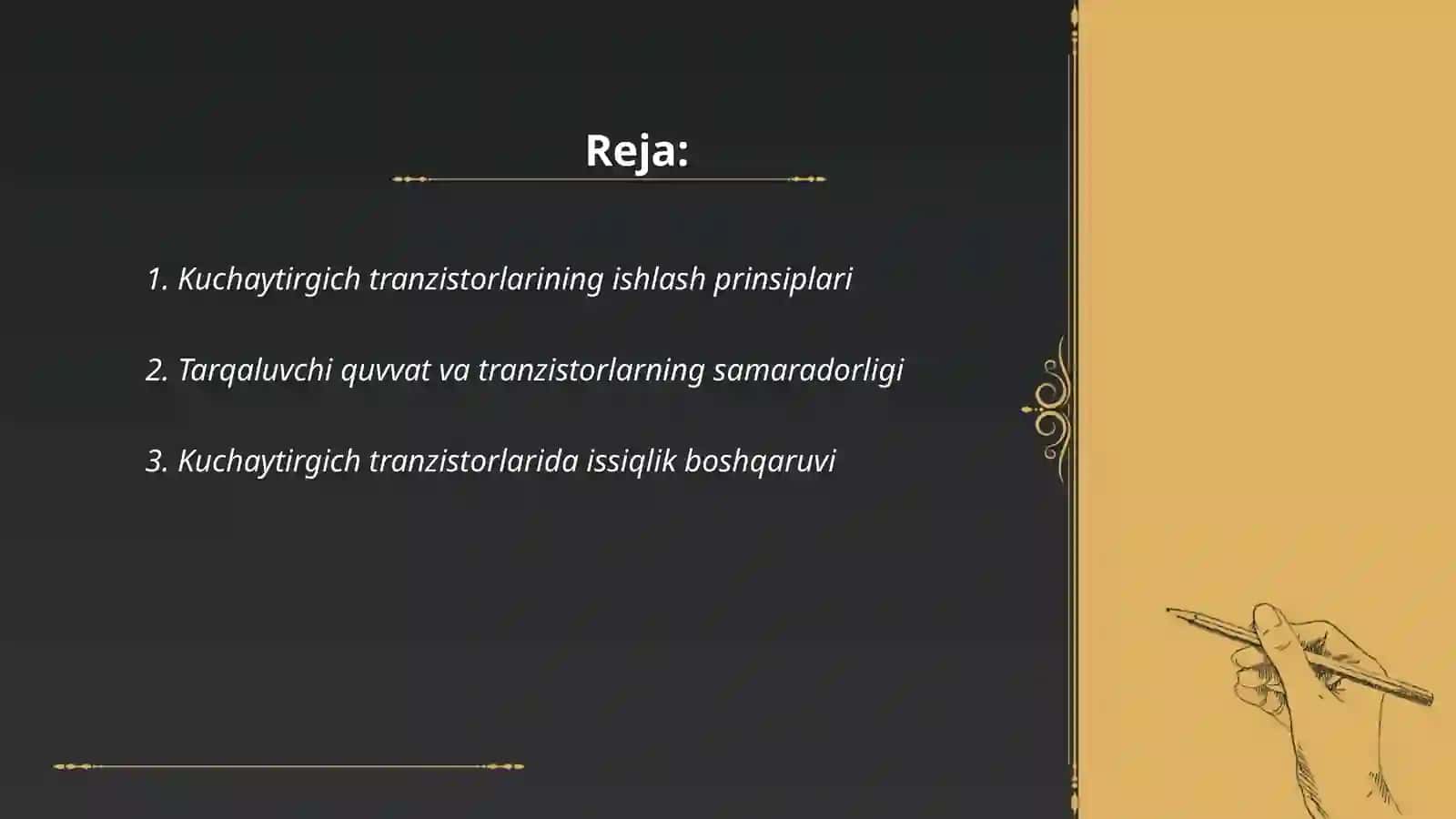 Kuchaytirgich tranzistorlarida tarqaluvchi quvvat 2