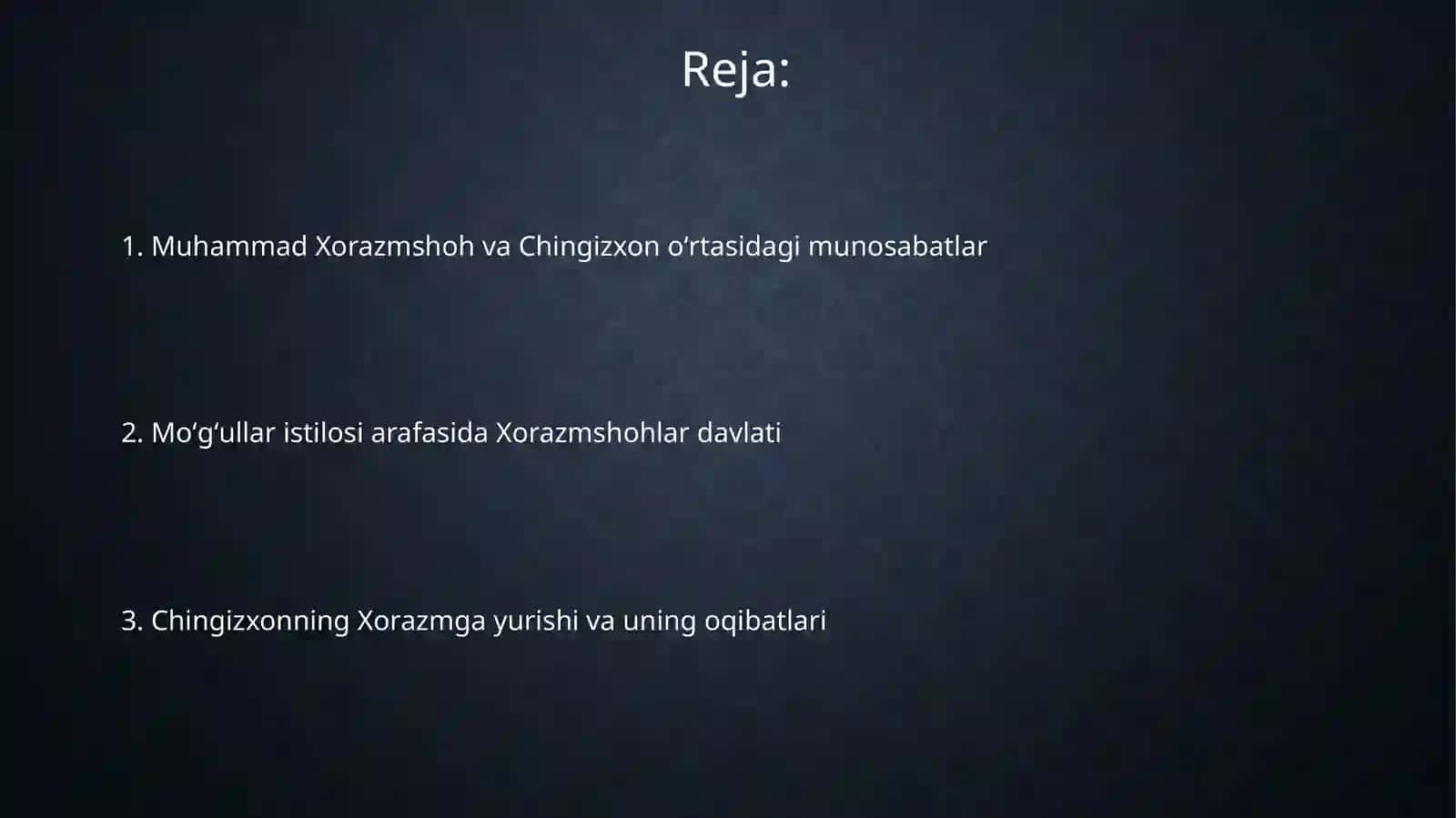 Muhammad Xorazmshoh va Chingizxon munosabatlari 2
