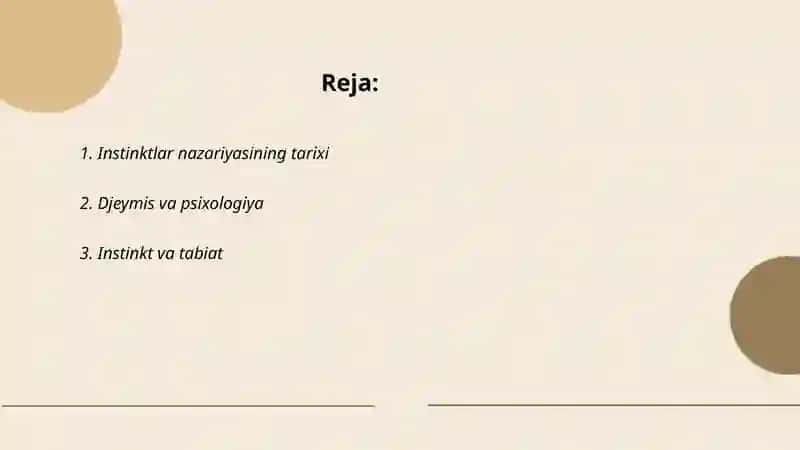 U Djeymisning instinktlar nazaryasi 2