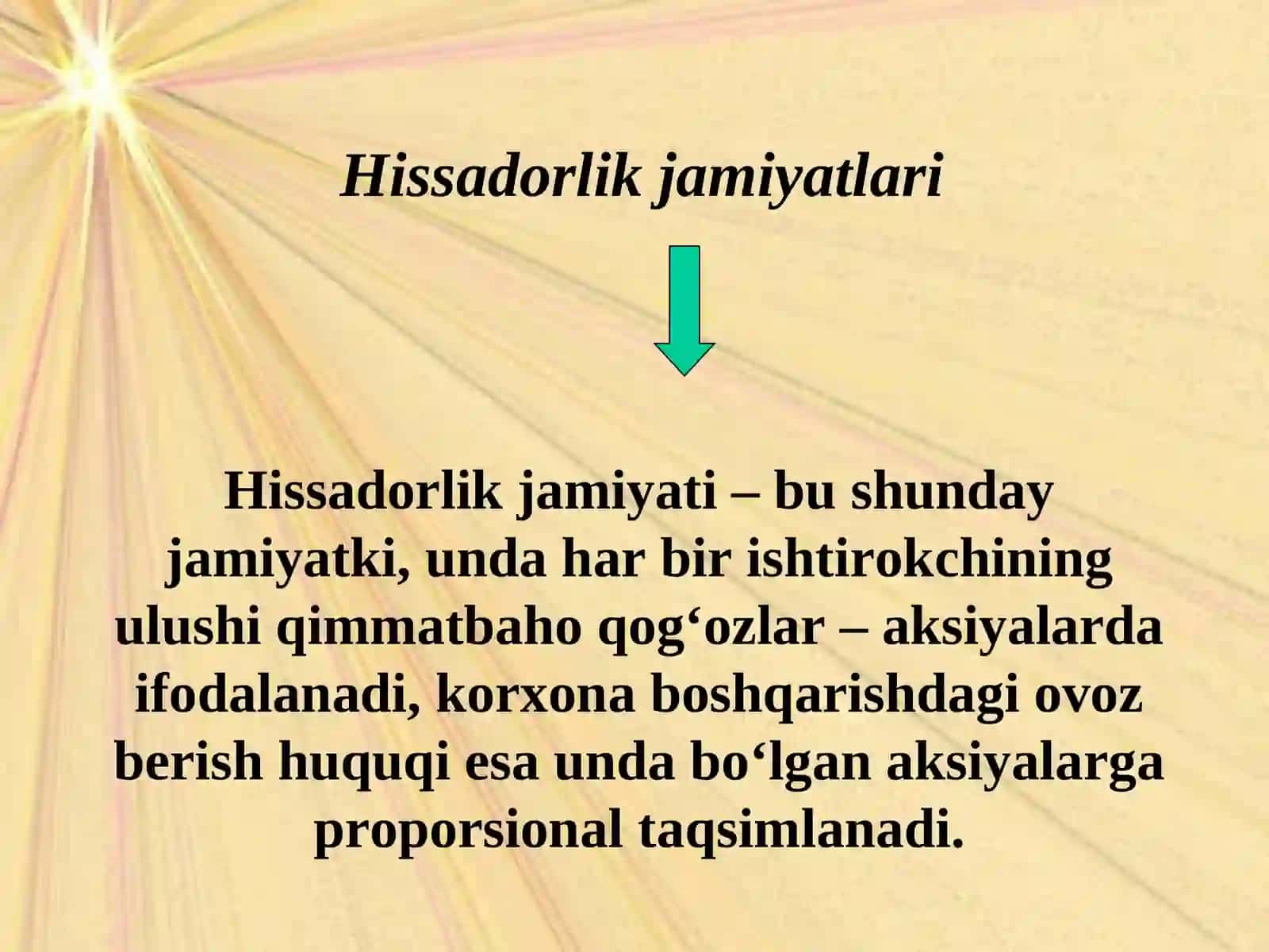 Hissadorlik jamiyatini tashkil etish va uning vazifalari 2