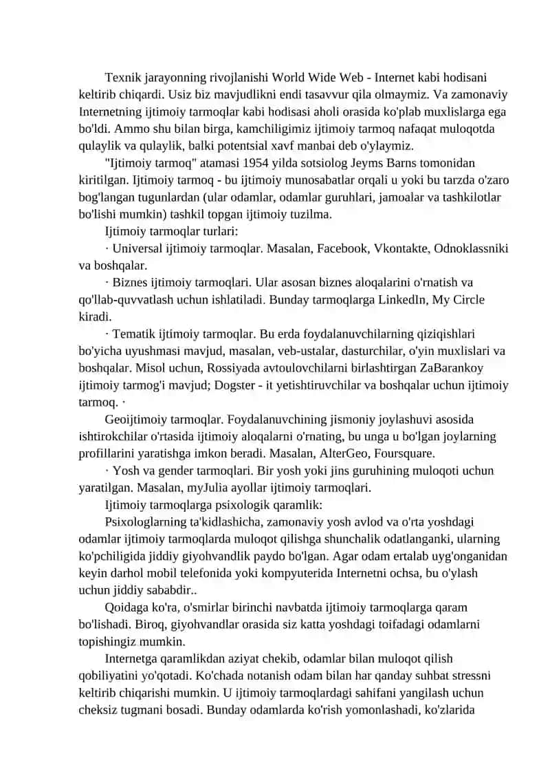 Ijtimoiy tarmoq 2