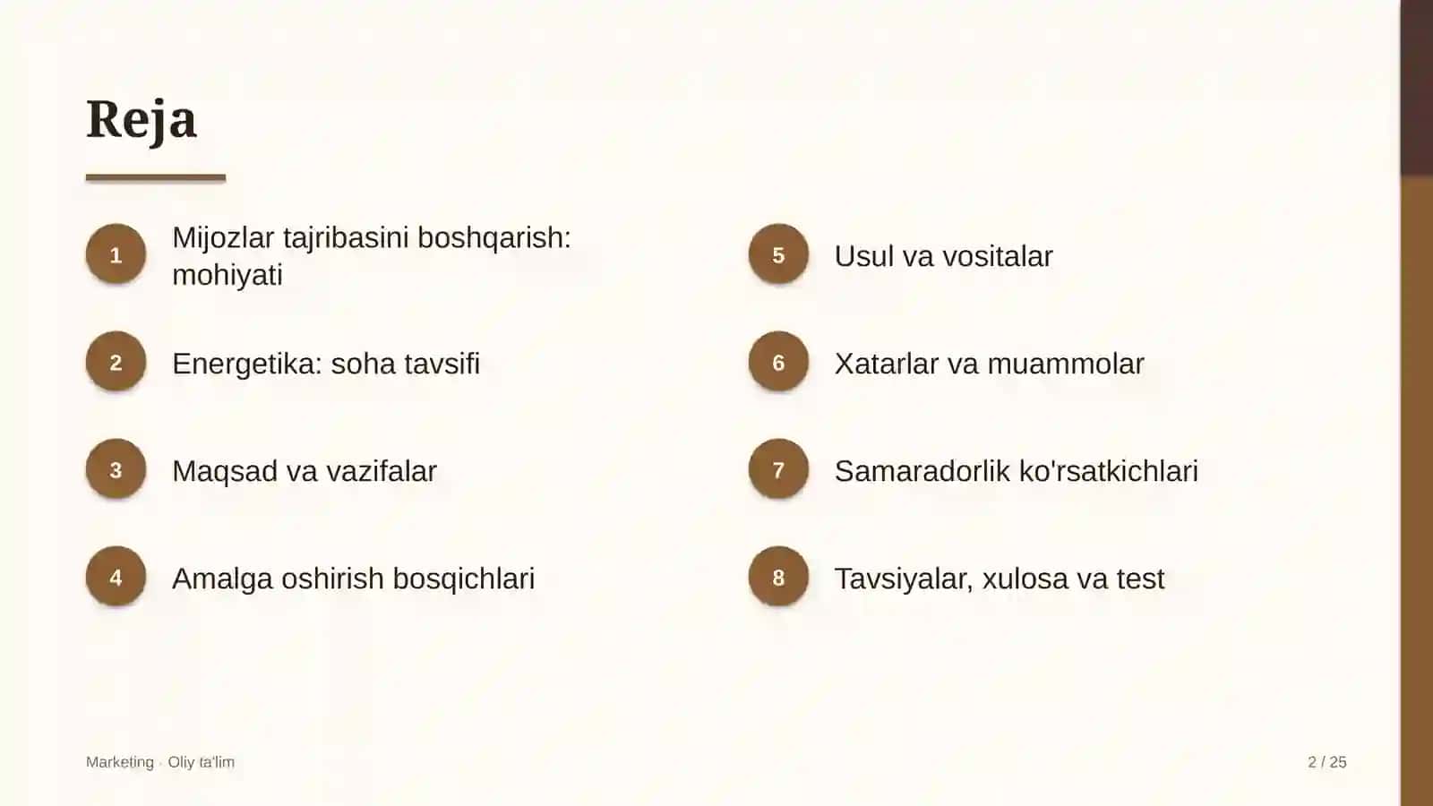 Energetikada mijozlar tajribasini boshqarish 2