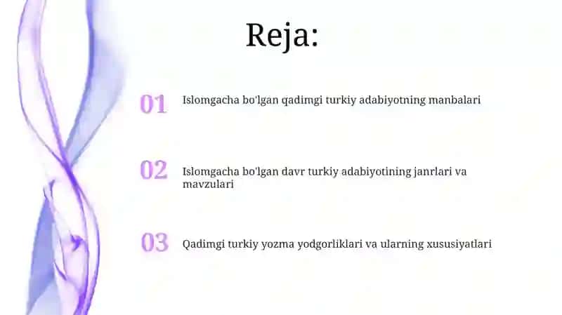 Islomgacha bo'lgan qadimgi turkiy adabiyot 2