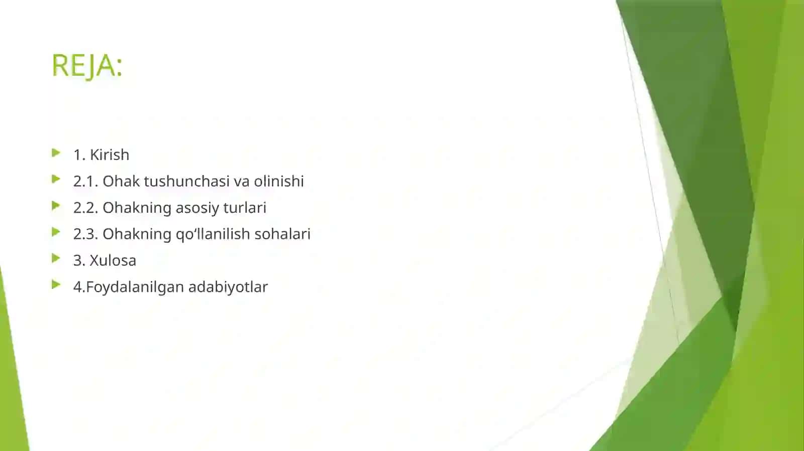 Ohak va uning turlari umumiy malumotlar 2