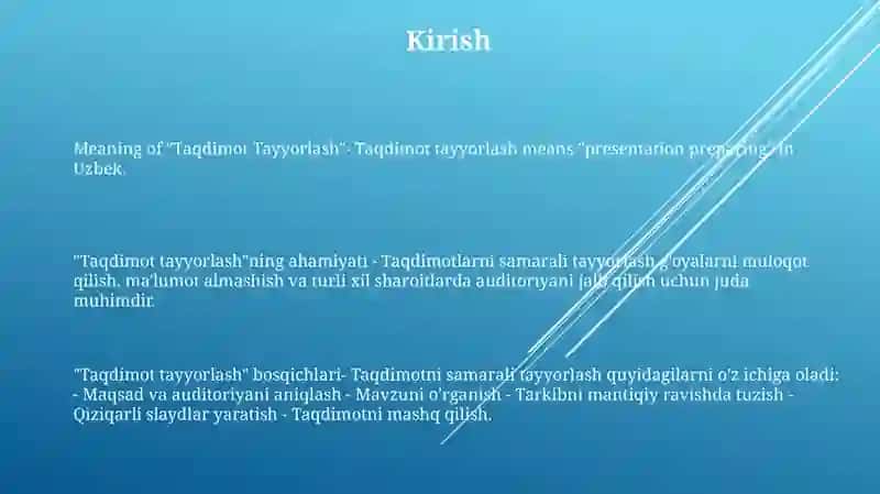 Taqdimot Tayyorlash 2