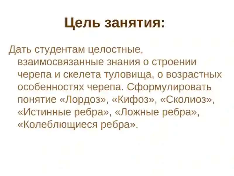 Лекция № 7Тема: «Кости черепа. Скелет туловища» 2