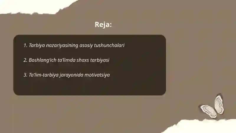 Tarbiya nazariyasi 2