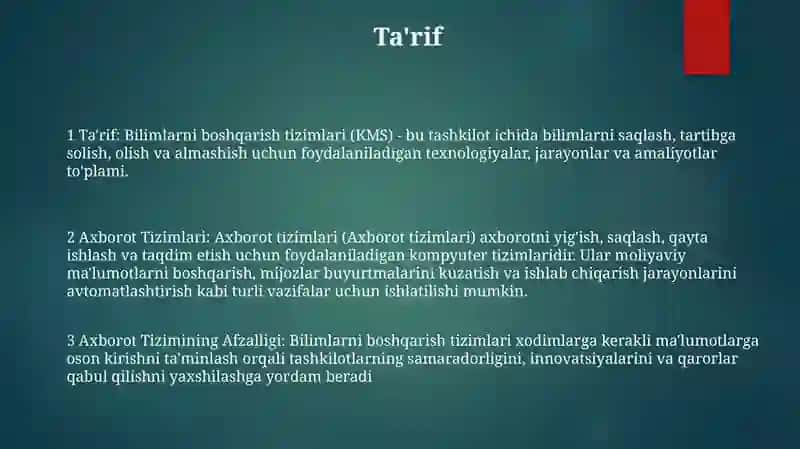 Axborot Tizimlari 2