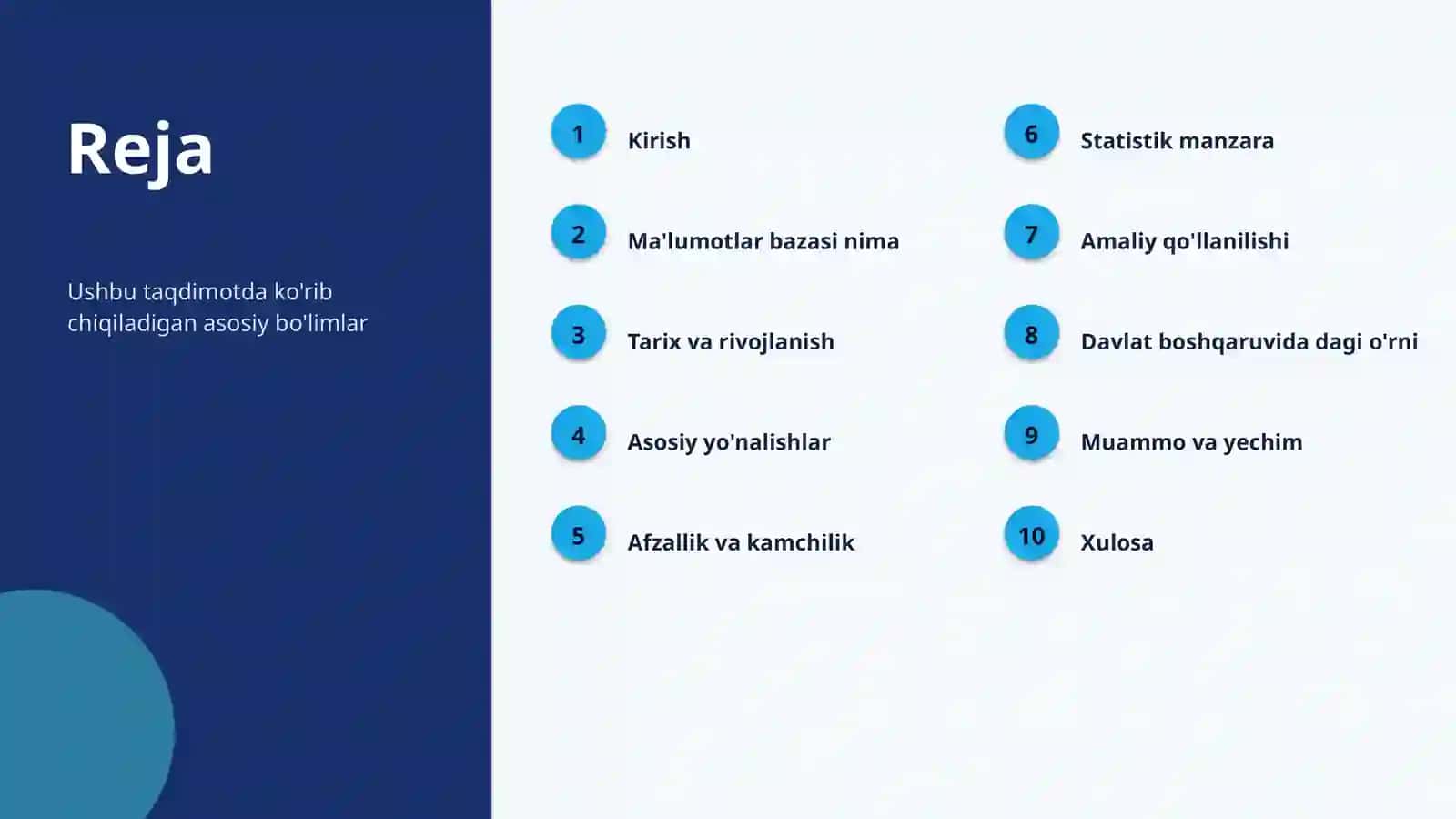 Davlat Boshqaruviga ma'lumotlar bazasi 2