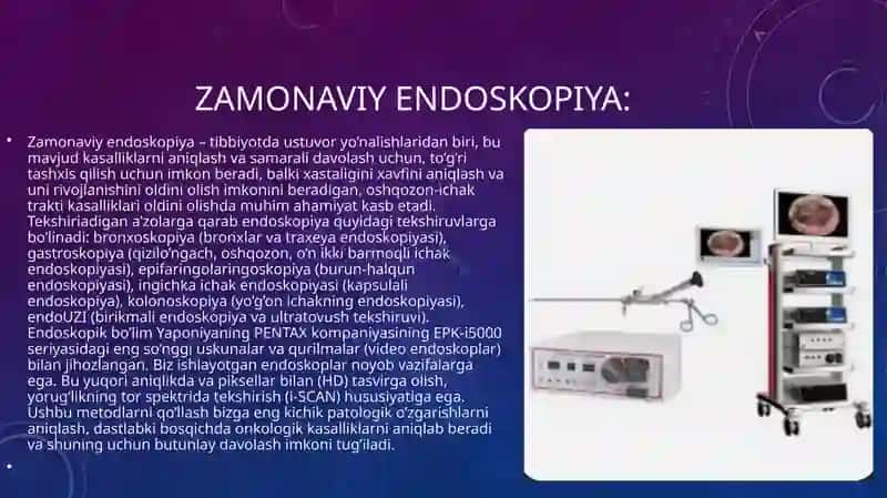 Tibbiyotda endiskopik usullarning qoʻllanishi 2