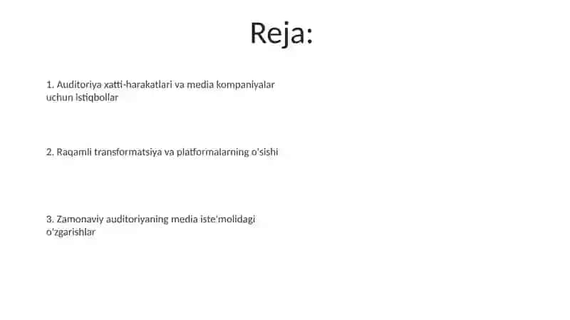 Zamonaviy auditoriya media iste’molidagi o’zgarishlar 2