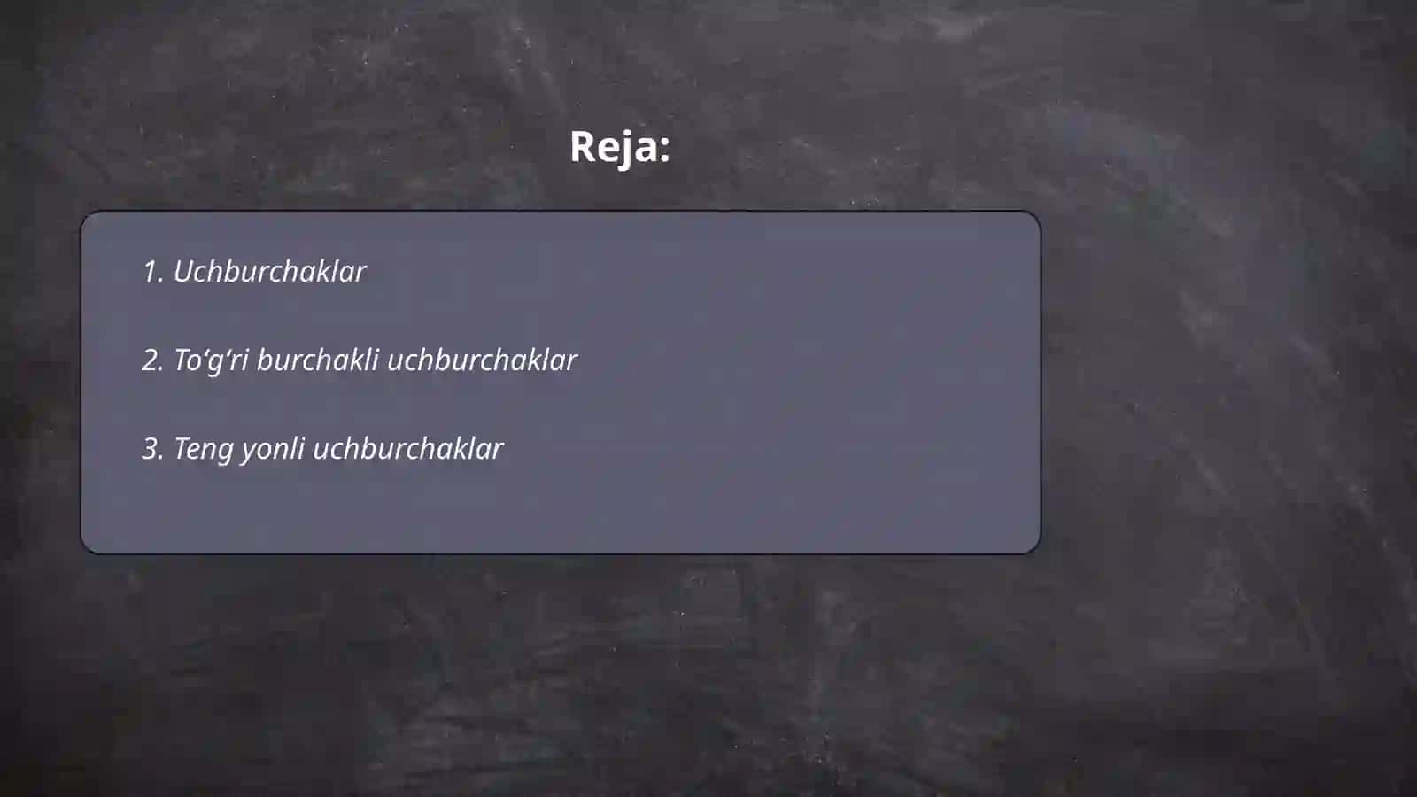 Burchak turlari. Semmetrik shakllar 2