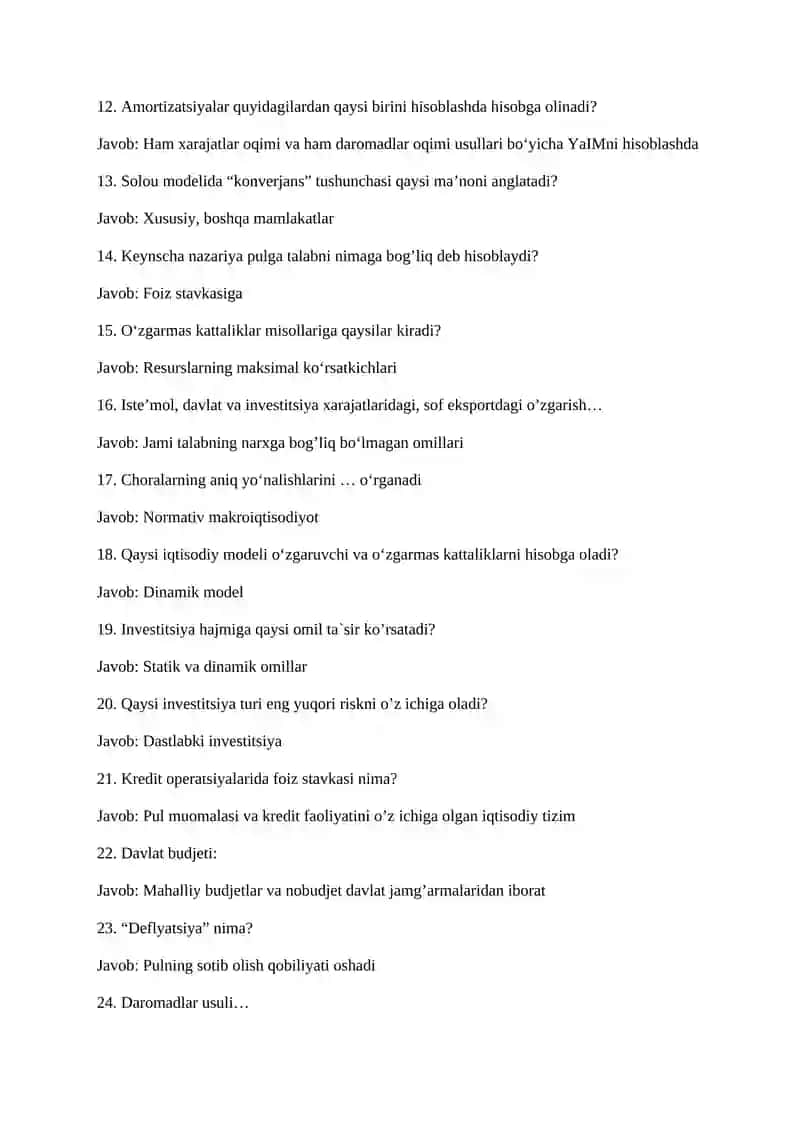 Dinamik makroiqtisodiyot 2