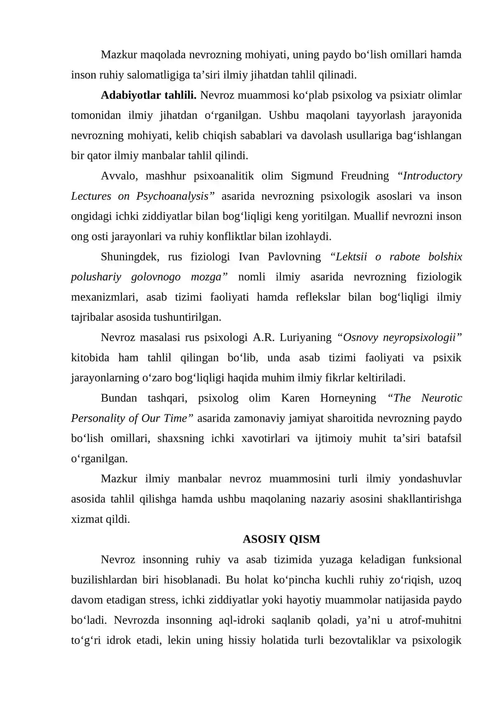 NEVROZ HAQIDA TUSHUNCHA maqola 2