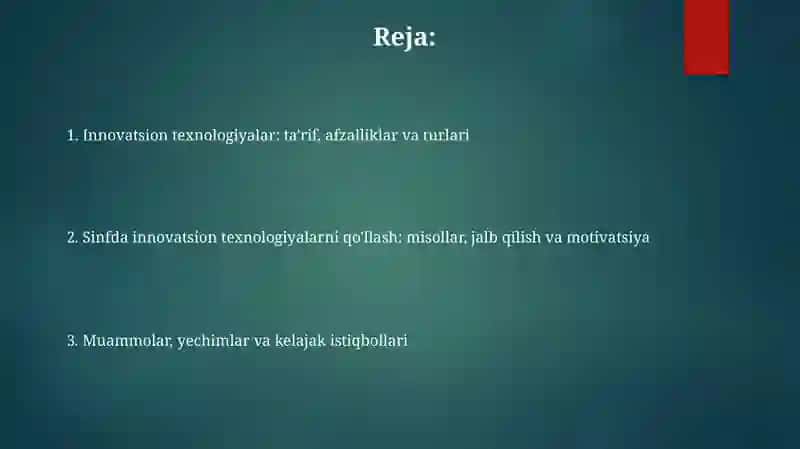 Innovatsion texnologiyalar 2