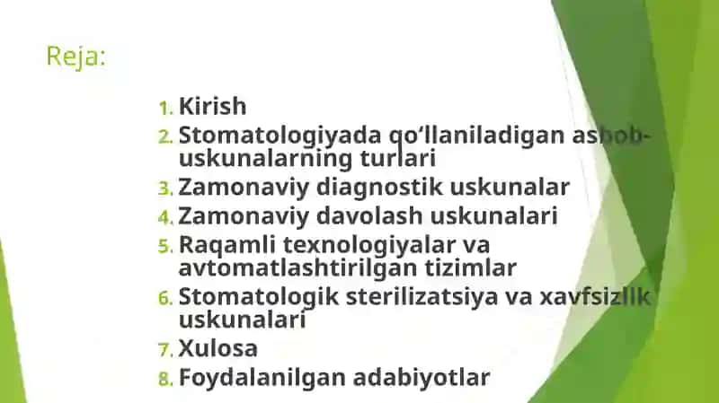Zamonaviy stomatologik asbob-uskunalar 2