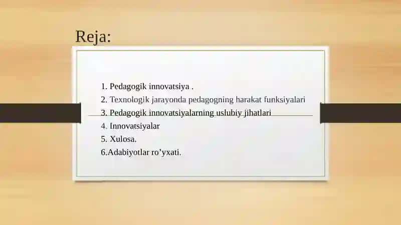 Pedagogning innovatsion faoliyati 2