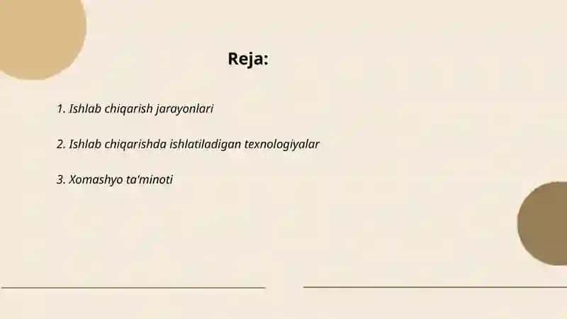 Ishlab chiqarish va uning natijalari 2
