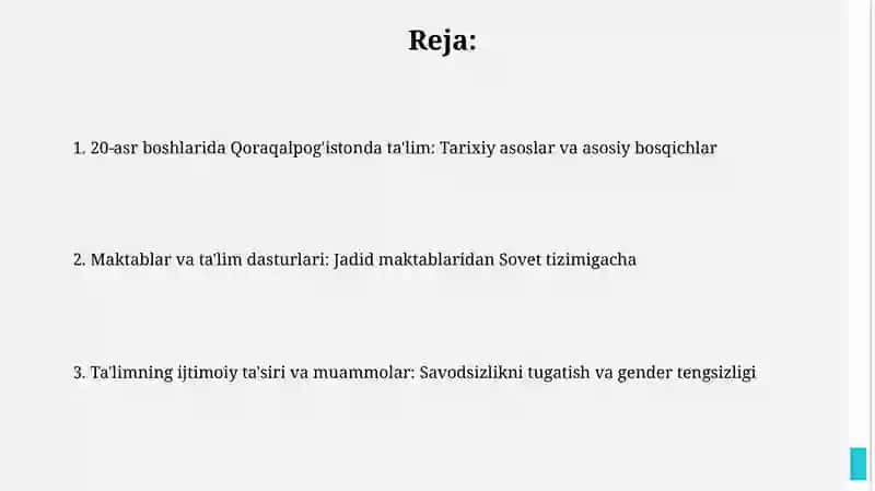 20-asr boshlarida Qoraqalpog'istonda ta'lim 2