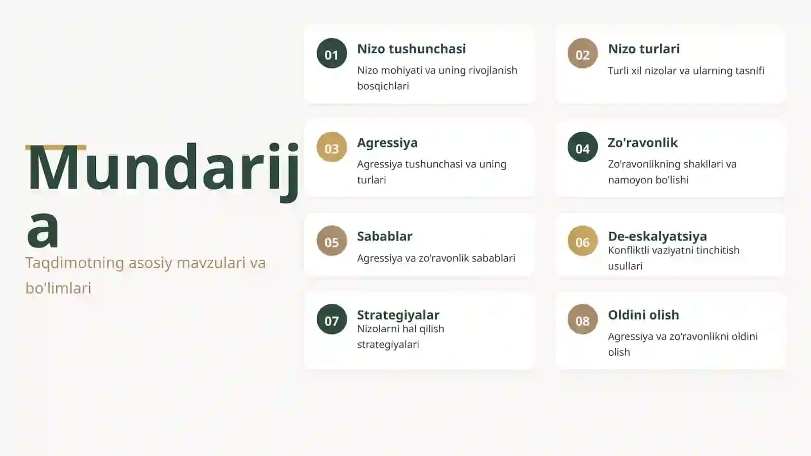 Nizo, uning mazmuni va turlari 2