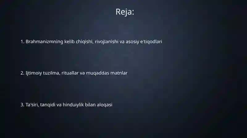 Brahmanizmning kelib chiqishi va rivojlanishi 2