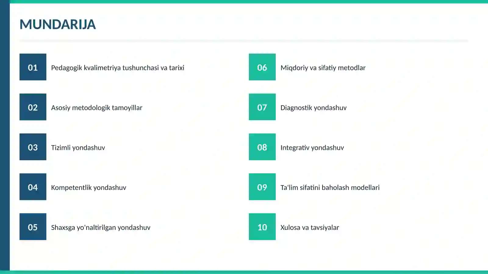 PEDAGOGIK KVALIMETRIYA 2