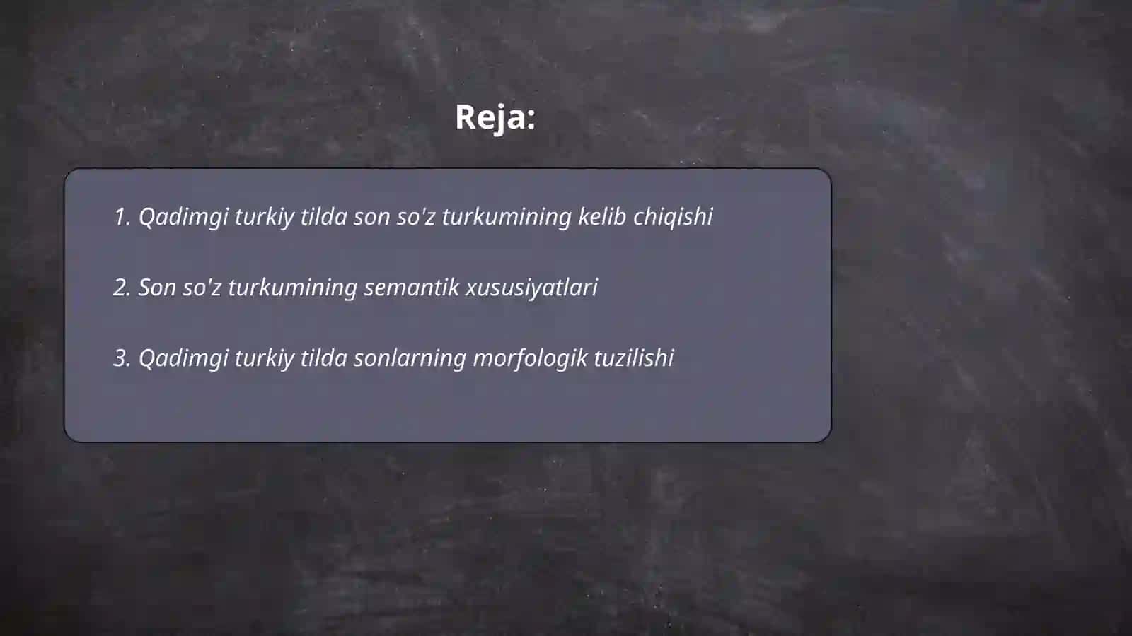 Qadimgi turkiy til tarixida son so‘z turkumi 2
