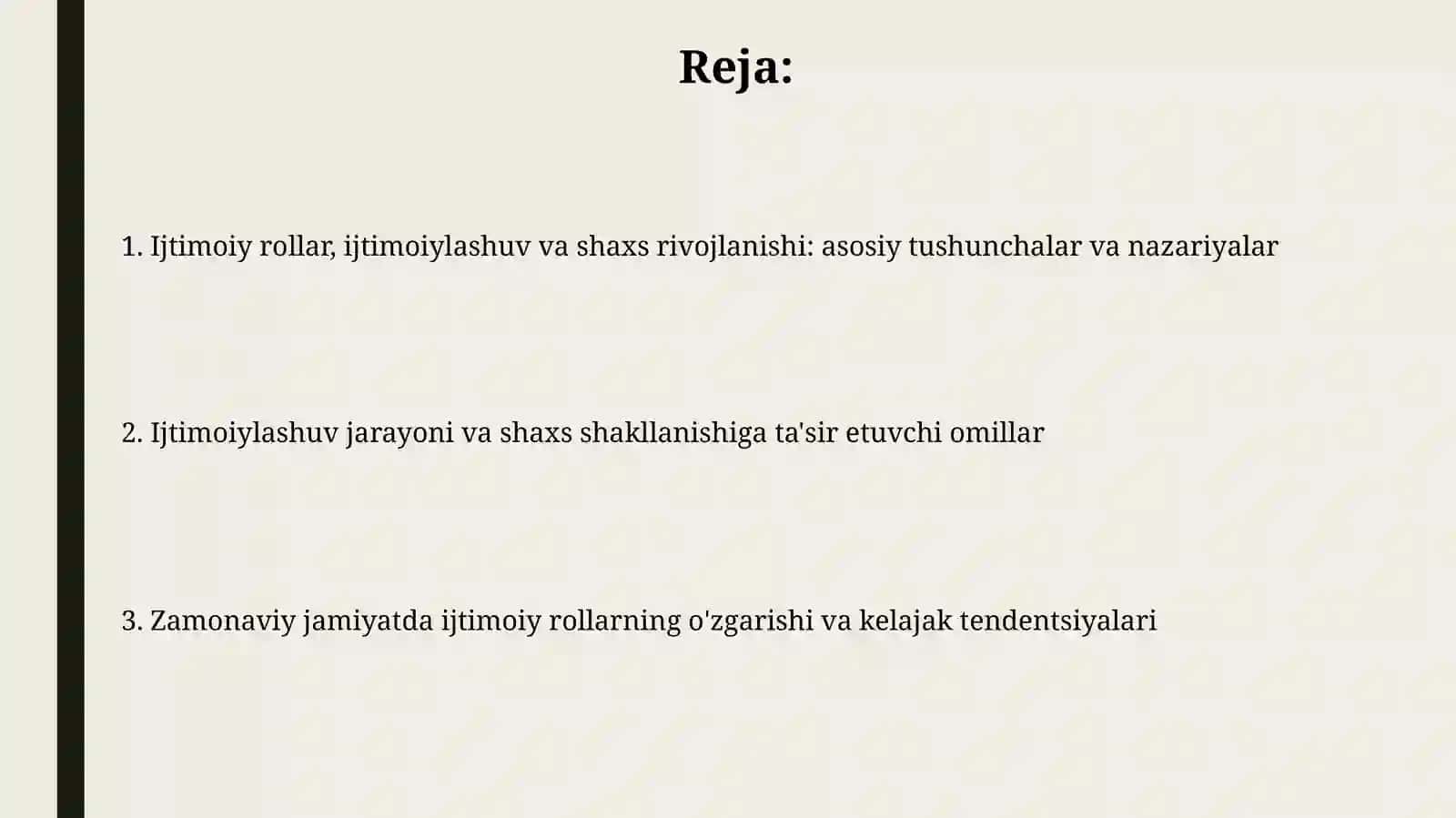 Ijtimoiy rollar va shaxs rivojlanishi 2