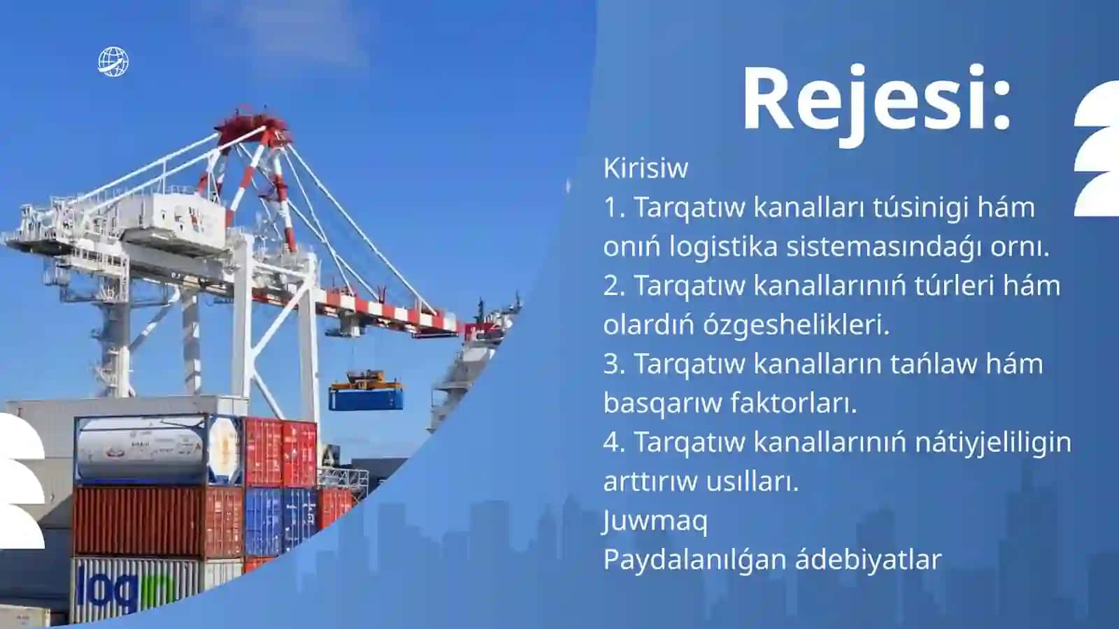 Logistikada tarqatıw kanalları 2