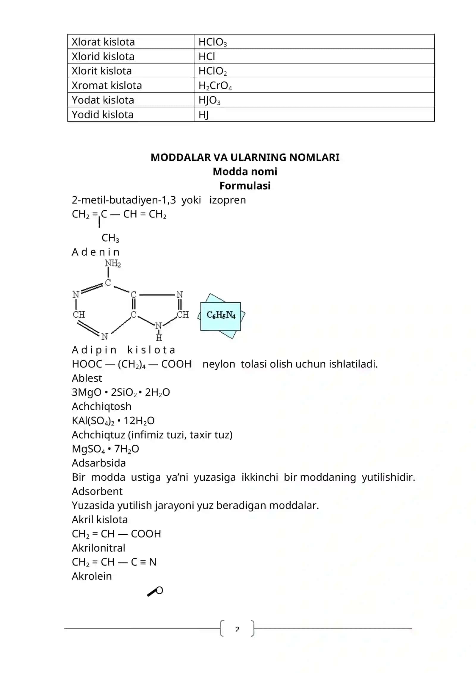 Kislotalar 2