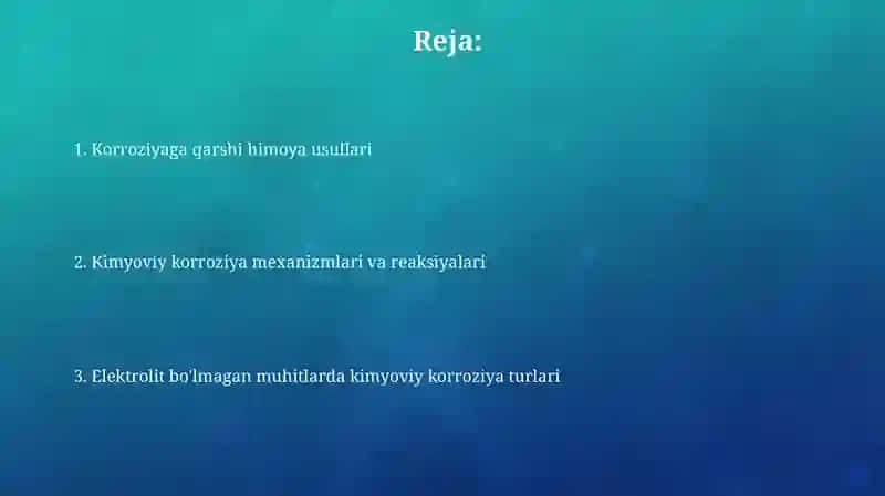 Kimyoviy korroziyaning asosiy prinsiplari 2